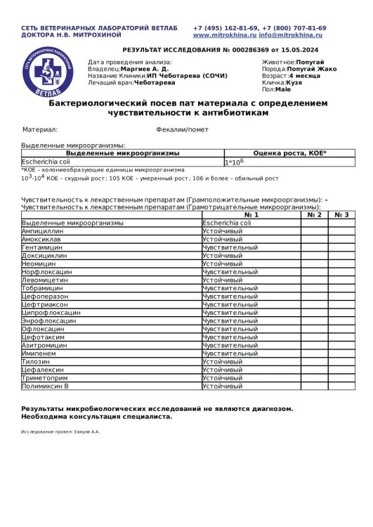 Бактериологический посев пат материала с определением чувствительности к антибиотикам (Диагностическое исследование 000286369 от 15.05.2024 18 19 (2)_Страница_1.jpg